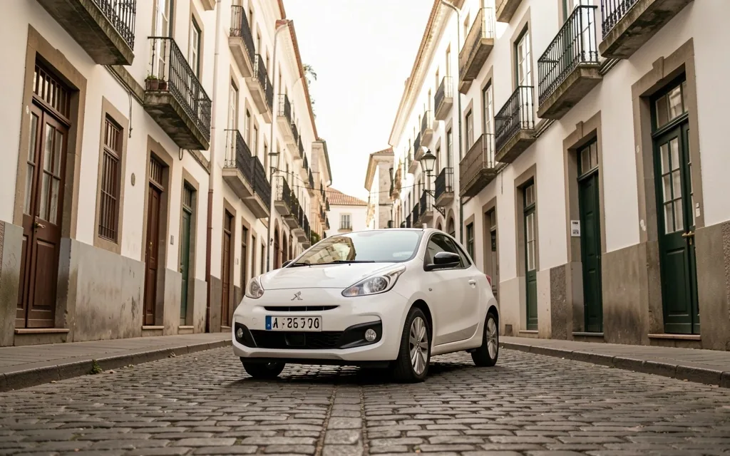 Auto compacto urbano estacionado en calle de Buenos Aires